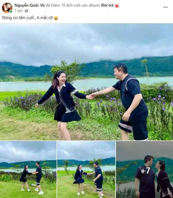 Doanh nhân Nguyễn Quốc Vũ - chồng "nữ đại gia quận 7" Đoàn Di Băng mới đây hào hứng đăng tải loạt ảnh cực tình bên vợ trong chuyến từ thiện kết hợp dã ngoại, cắm trại ngoại trời.