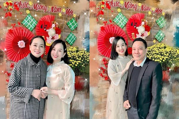 Sau những ngày chăm chỉ "xả" ảnh bản thân và con trai Khoai Tây nhân dịp xuân 2022, mới đây Ly Kute cũng hào hứng cho bố mẹ ruột lên sóng.