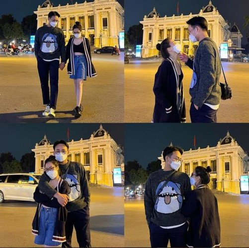 Trên bức ảnh tình tứ bên nhau, Huyền My đính kèm dòng trạng thái: “Năm đầu về với em.” Không phải 1 mà hàng loạt khoảnh khắc tình cảm mùi mẫn của cặp đôi liên tục được cô đăng tải.