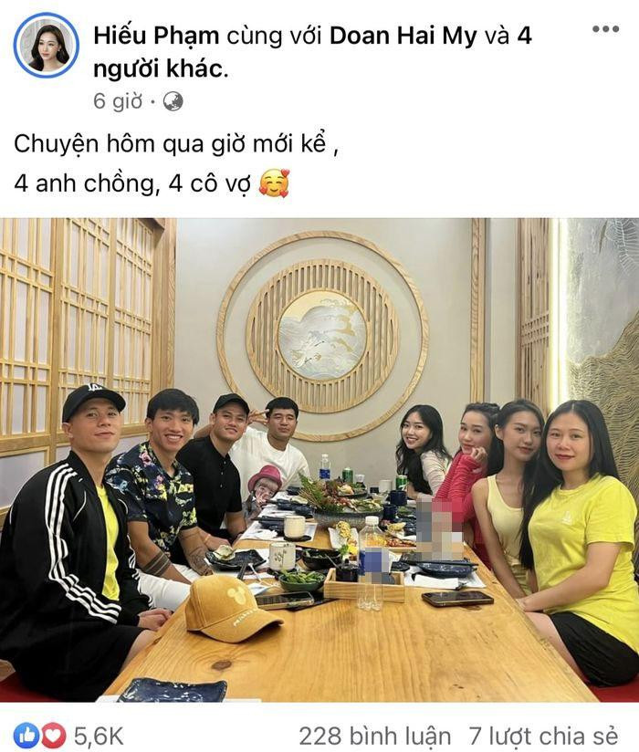 Mới đây, bà xã Hồ Tấn Tài - tên Hiếu Phạm bất ngờ hé lộ về mối quan hệ hiện tại của bạn gái tin đồn Đoàn Văn Hậu và anh chàng.