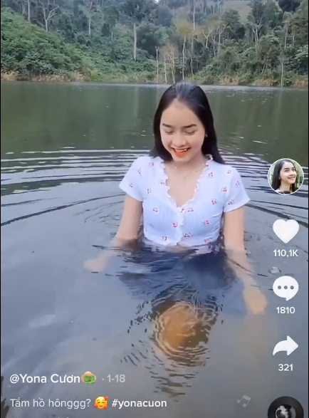 Về phía Yona, cô cho rằng những đoạn clip này là hoàn toàn bình thường, không hề hở hang, khiêu gợi và cô vẫn tiếp tục thực hiện clip tắm hồ nếu có cơ hội.