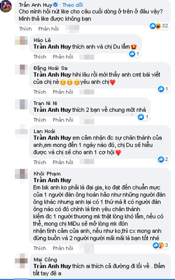 Bài đăng này của Midu lập tức nhận về 17 nghìn lượt cảm xúc cùng vô số bình luận, chia sẻ. Nổi bật trong số đó là MC Anh Huy.
