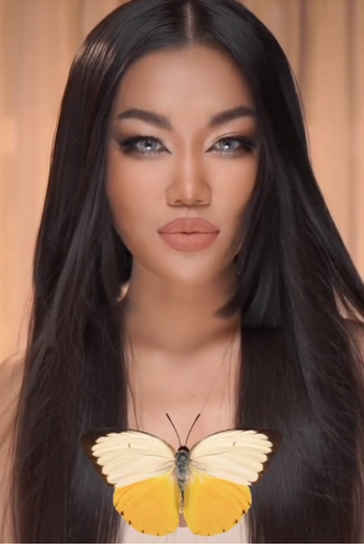 Từng nhận bản thân "xấu lạ" nhưng khi được make up chỉn chu Lê Thuỵ cũng thu hút chẳng kém ai.