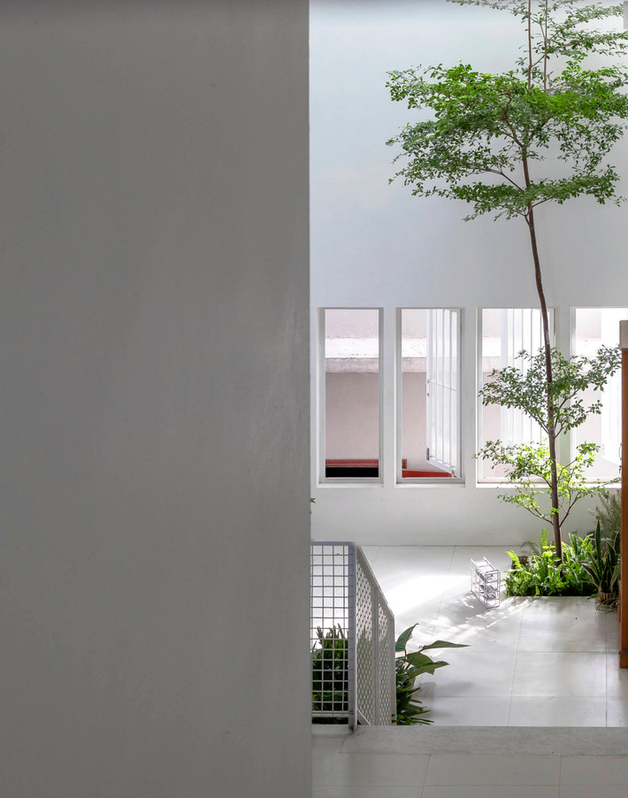Không chỉ tăng cường vi khí hậu trong nhà, nó còn giúp xoá nhoà ranh giới giữa các không gian riêng tư và không gian chung.