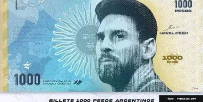 Dự kiến tờ tiền in hình Messi được phát hành trong thời gian tới. Ảnh: Soccergator