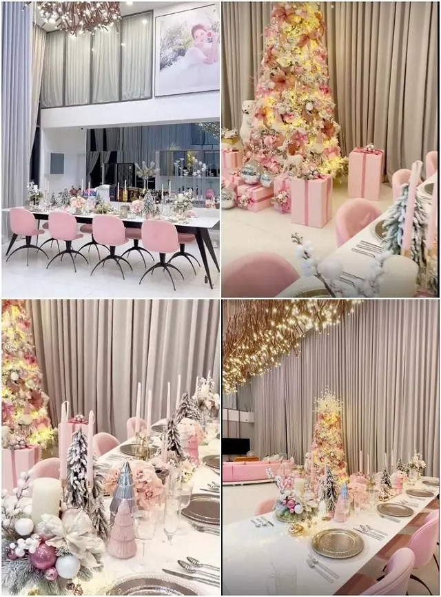 Tất cả đều lấy màu hồng nhạt là màu sắc chủ đạo.