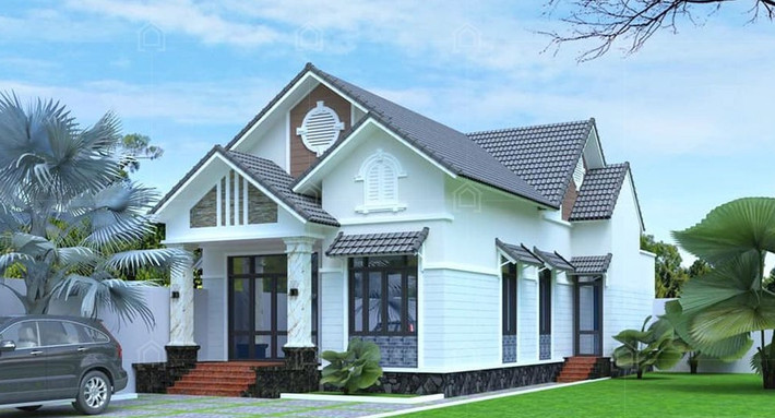 Không kém mẫu nhà mái thái, nhà cấp 4 có gác lửng cũng được đông đảo khác hàng quan tâm bởi thiết kế đa dạng, thuận tiện khi di chuyển và tăng diện tích sinh hoạt. Ảnh: Xaydungtienthanh