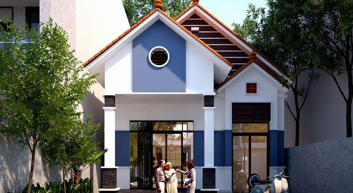Trong năm 2022, nhà cấp 4 phối hợp màu sắc hoàn hảo với gam màu trắng, xanh chủ đạo được nhiều khách hàng trẻ lựa chọn. Ảnh: Houseviet