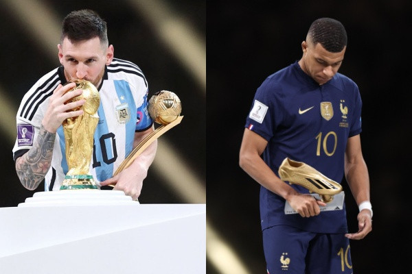Sau trận chung kết, Lionel Messi giành danh hiệu cầu thủ xuất sắc nhất World Cup 2022 sau khi cùng Argentina vô địch, còn Kylian Mbappe giành chiếc giày vàng với 8 bàn thắng.