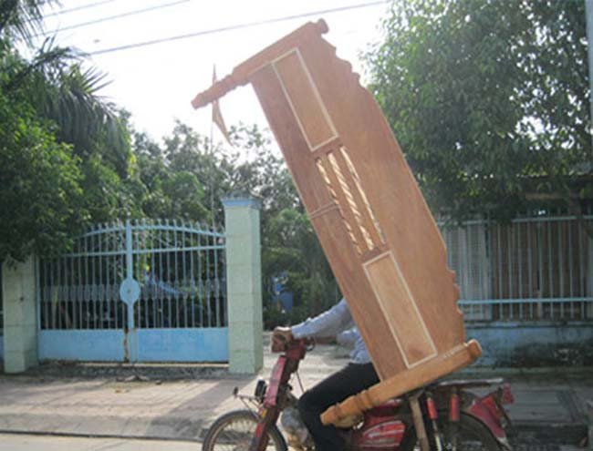 Kiểu chở hàng bá đạo.
