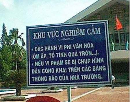 Nội dung trên tấm biển cấm độc lạ chỉ có ở Việt Nam khiến nhiều người phì cười.