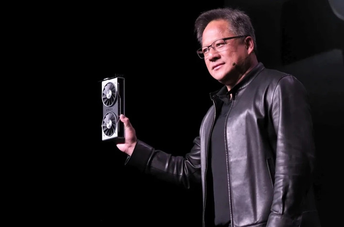 Phong cách thời trang của Jensen Huang nổi tiếng đến mức một số nhãn hàng sử dụng tên và hình ảnh ông để bán áo khoác. Ảnh: Nvidia.
