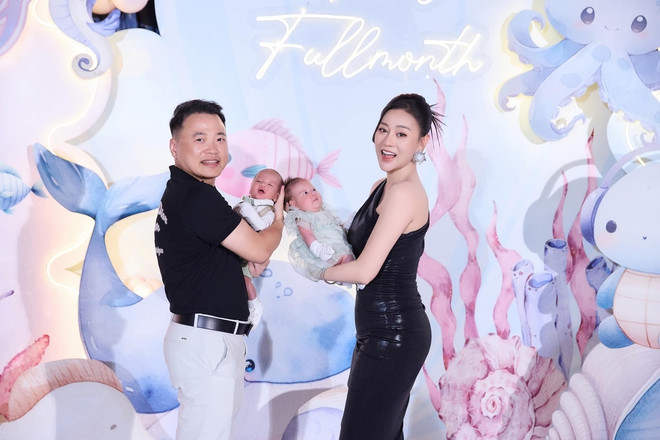 Không chỉ được khen “lão hóa ngược” sau một năm về chung nhà với Phương Oanh, Shark Bình còn khiến dân tình bất ngờ khi hoá thân vào vai "bố bỉm" một cách khá thuần thục và nhuần nhuyễn. Ảnh: FBNV