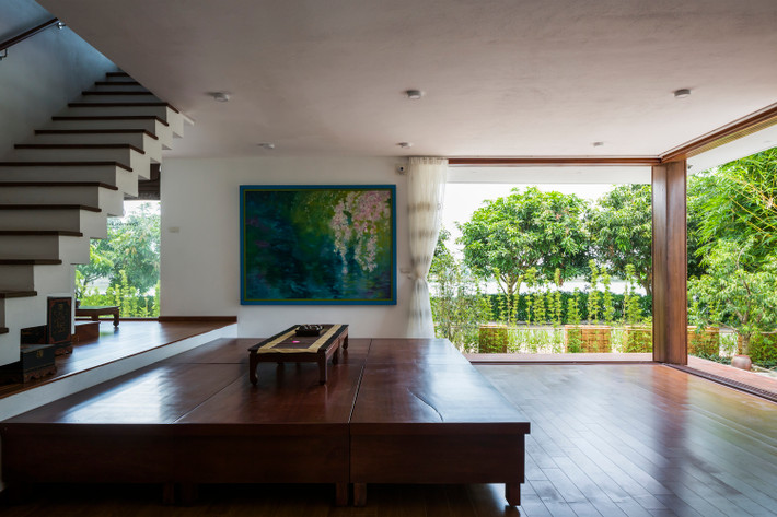 Không gian bên trong thoáng đãng. Ảnh: Hiroyuki Oki