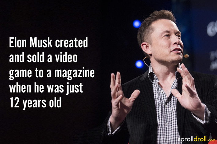 Ít ai biết, tỷ phú Elon Musk đã tạo ra và bán một trò chơi điện tử cho một tạp chí khi mới 12 tuổi. Ảnh: Scrolldroll