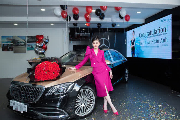Chiếc xe của Lê Âu Ngân Anh thuộc dòng Maybach-Mercedes S450 siêu sang, có giá 8 tỷ đồng. Ảnh: FBNV