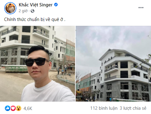 Cả hai căn đều có 4 tầng, rộng khoảng 100m2, có giá trị không nhỏ ở 2 thành phố lớn là số tiền tiết kiệm của Khắc Việt trong rất nhiều năm nay. Ảnh: FBNV