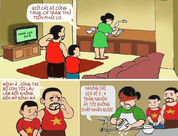 Các ông chồng phải làm tư tưởng với các bà vợ để được đến sân Mỹ Đình xem trực tiếp ĐTVN thi đấu.