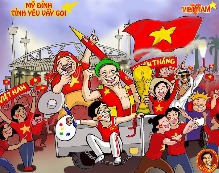 Sau trận hòa Iraq, NHM Việt Nam ùn ùn kéo tới sân để chuẩn bị cho cuộc đại chiến với đối thủ truyền kiếp là ĐT Thái Lan.