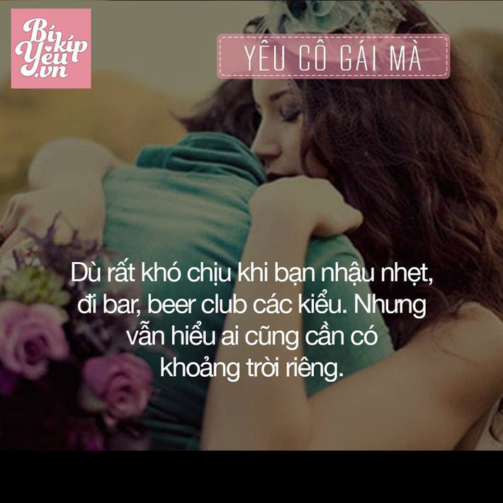 Dù rất khó chịu về việc bạn nhậu nhẹt hay đi bar nhưng họ vẫn hiểu đó là sở thích hoặc công việc bạn phải làm. Ảnh: Bí Kíp Yêu.