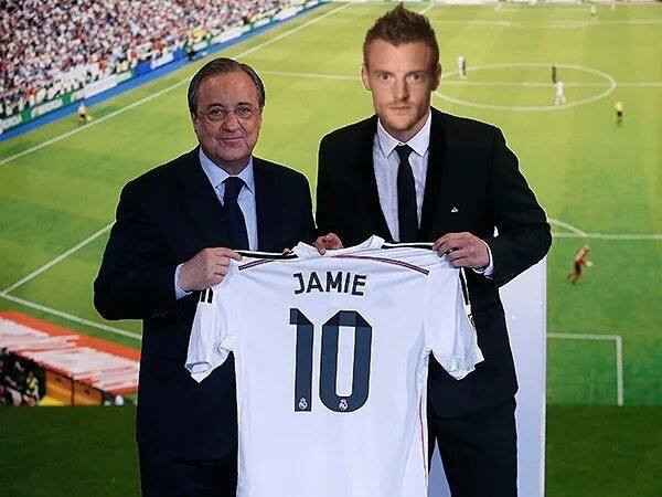 Chứng kiến phong độ ấn tượng của Jamie Vardy nhiều fan Real Madrid kêu gọi chủ tịch Perez đưa cầu thủ này về sân Bernabeu.