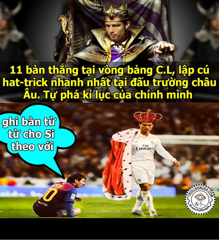 Cris Ronaldo đang trở lại mạnh mẽ và Messi đang cảm thấy đuối sức.