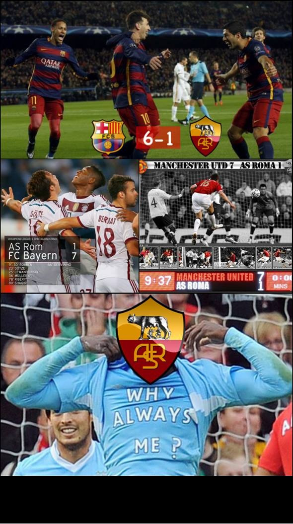 CLB AS Roma đang tự hỏi rằng sao mình luôn là nạn nhân của những trận đại bại tại UEFA Champions League?