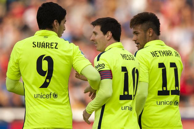 Trên mọi mặt trận trong năm 2015, các cầu thủ Barca đã ghi được 34 bàn thắng.