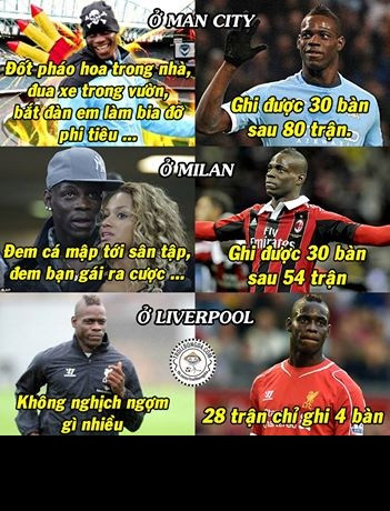 Dường như chỉ khi nghịch ngợm, quậy phá, Balotelli mới thi đấu hiệu quả.
