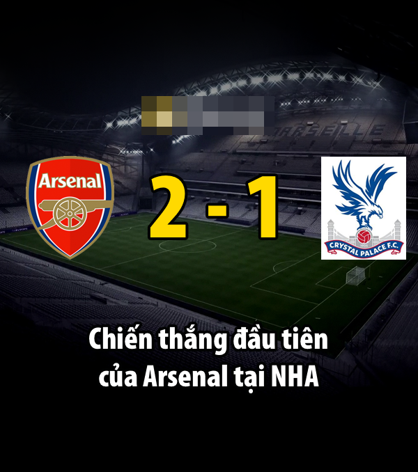 Sau thất bại ở vòng đầu tiên, thì đến vòng đấu thứ hai này Arsenal đã đem lại niềm vui chiến thắng cho người hâm mộ bằng chiến thắng 2-1 trước Crystal Palace.