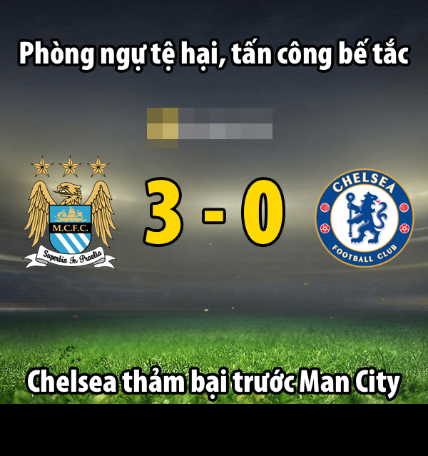 Với một hàng phòng ngự dở tệ, Chelsea đã phải chịu trận thua muối mặt với tỷ số 0-3 trước nửa xanh thành Manchester tại vòng đấu thứ hai của Premier League 2015/2016.