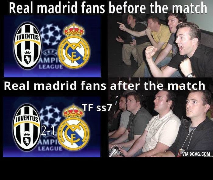 Cảm xúc của fan Real Madrid trước và sau trận đấu.
