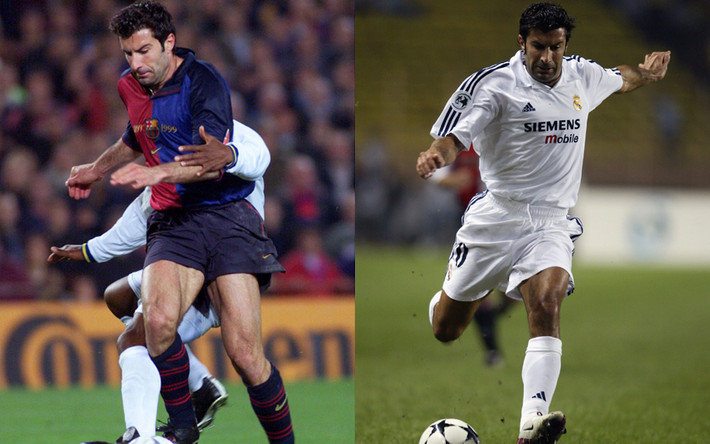 Luis Figo từng chơi cho Barcelona từ mùa giải 1995 - 2000. Nhưng sau đó, cầu thủ này đã về thi đấu dưới trướng của Real Madrid từ năm 2000 - 2005. Tại Tây Ban Nha, Barcelona và Real Madrid là đại kình địch của nhau. Việc Figo tới Real Madrid làm nhiều CĐV Barca dù có quý anh đến đâu cũng không thể tha thứ cho anh.