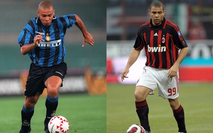 Ronaldo "người ngoài hành tinh" cũng rơi vào tình trạng tương tự như Clarence Seedorf khi anh cũng chuyển từ Inter Milan để tới với nửa đỏ thành Milan là AC Milan