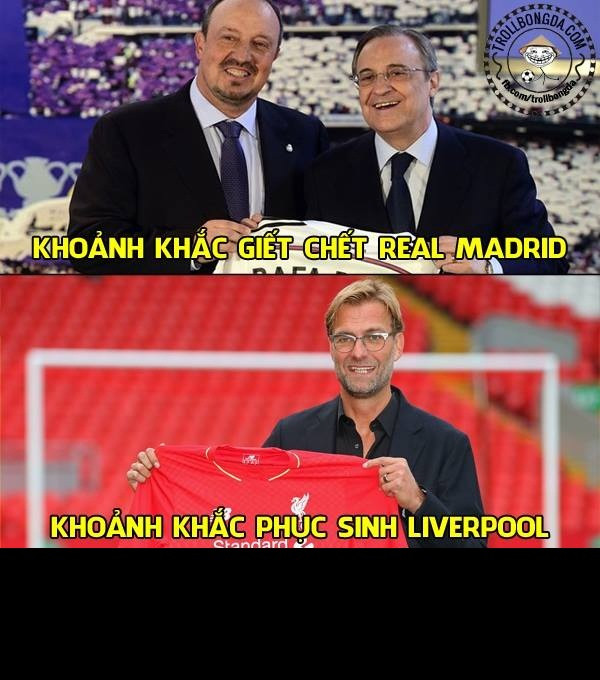 Ảnh chế bóng đá tuần qua đã xoay quanh trận thua muối mặt của Real Madrid trong trận đấu siêu kinh điển với Barcelona mà nguyên nhân chính đó là cách dùng người của cựu HLV của Liverpool Rafael Benitez. Còn ở Liverpool, người mới đến Jurgen Klopp đang thể hiện phong độ ấn tượng khi liên tiếp giúp đội bóng thành phố cảng hồi sinh.