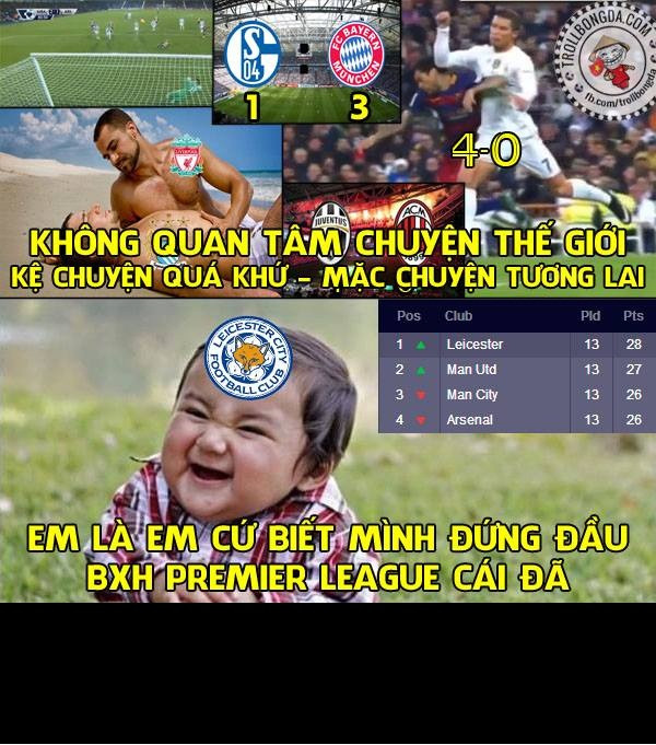 Không quan tâm đến mọi việc xung quanh đó là cách Leicester City đang làm khi họ nghiễm nhiên đứng đầu bảng xếp hạng giải Ngoại hạng Anh 2015/2016.