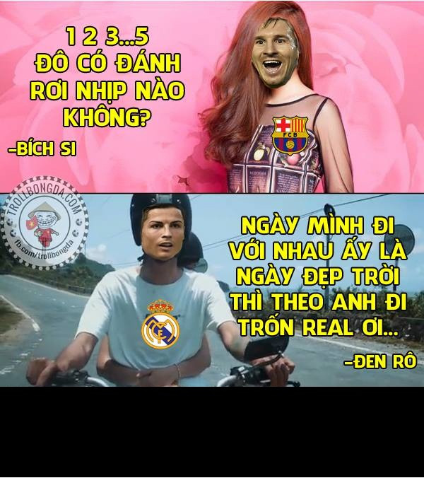 Bức ảnh chế hài hước khi Cris Ronaldo và Messi trở thành ca sĩ.