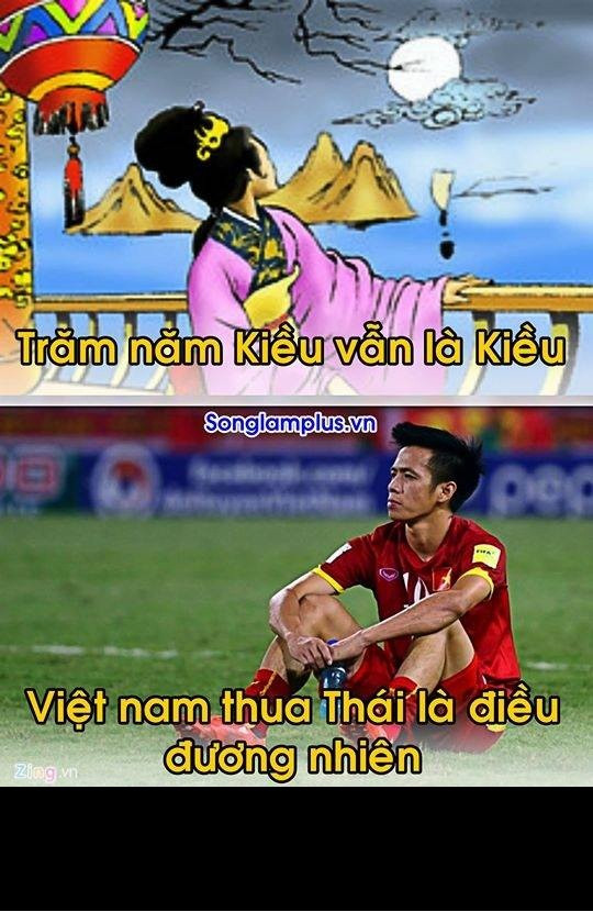 Sau trận thua 0-3 trước ĐT Thái Lan của ĐT Việt Nam tại vòng loại World Cup 2018 khu vực châu Á, cư dân mạng đã chế ảnh bóng đá, làm thơ để an ủi các cầu thủ của ĐT Việt Nam.