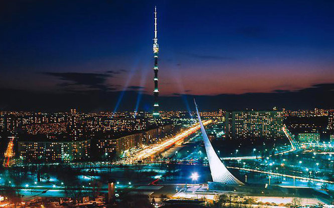 Tháp Ostankino, Matxcova, Nga cao 540,1m, khánh thành năm 1967.
