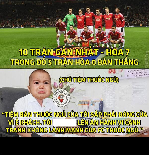 Với lối chơi ru ngủ đối phương bằng những pha chuyền đi chuyền lại Man United được gọi là FC thuốc ngủ và chính lối đá này khiến đội bóng thành Manchester đang cướp khách của những cửa hàng thuốc.