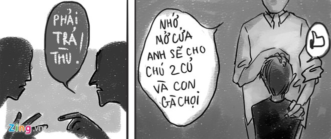 Dương dụ dỗ Minh Vỹ (cháu vị đại gia), hứa cho tiền để ra mở cổng.