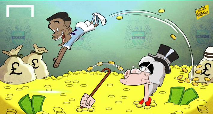 Raheem Sterling đang bơi trong tiền khi đến Man City.
