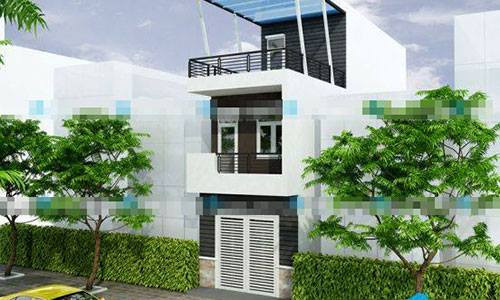 Kiểu thiết kế 1 lầu 1 trệt 1 tum, có sân để xe hơi rộng rãi, tiện nghi cùng với sân thương thông thoáng sẽ là kiến trúc lên ngôi trong năm tới. Ảnh: Thiekegiare.