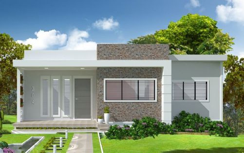 Căn nhà nhỏ mang nét đẹp tinh tế với cách ốp mặt tiền sang trọng. Ảnh: Bannhabinhduong.