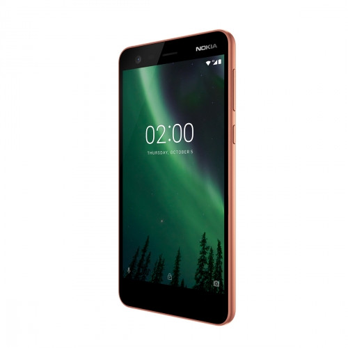 Nokia 2 sở hữu khung viền bằng nhôm nguyên khối. Mặt trước là kính cường lực Corning Gorilla Glass. Ảnh: Saostar.