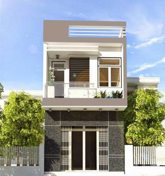 Cây xanh bên ngoài nổi bật mang đến lối sống gần gũi với thiên nhiên. Ảnh: 10nhadep.