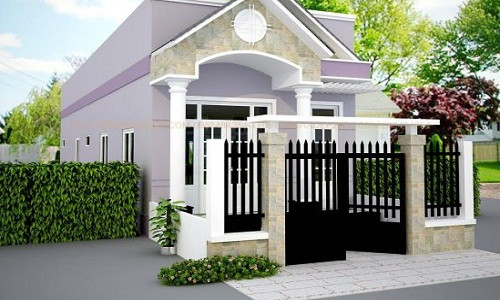 Nhà phố 1 tầng nổi bật và trang nhã. Ảnh: Nhadep247.