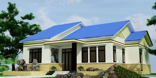Kiến trúc đơn giản nhưng màu sắc sử dụng lại vô cùng cao sang. Ảnh: Thietkethicongnhadep.