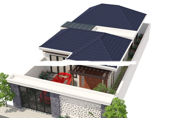Nhà 1 tầng mái thái hội tụ các nét kiến trúc độc đáo và mới lạ. Ảnh: Maunhadep902.