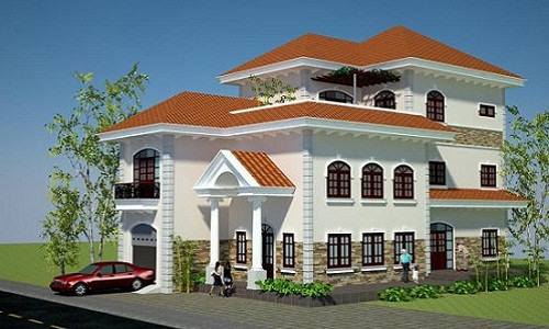 Kiến trúc mái thái và cảnh quan xung quanh rộng rãi, cho cảm giác hòa nhập với thiên nhiên môi trường hơn. Ảnh: Datbinhduong.